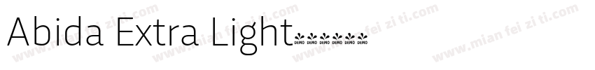 Abida Extra Light字体转换